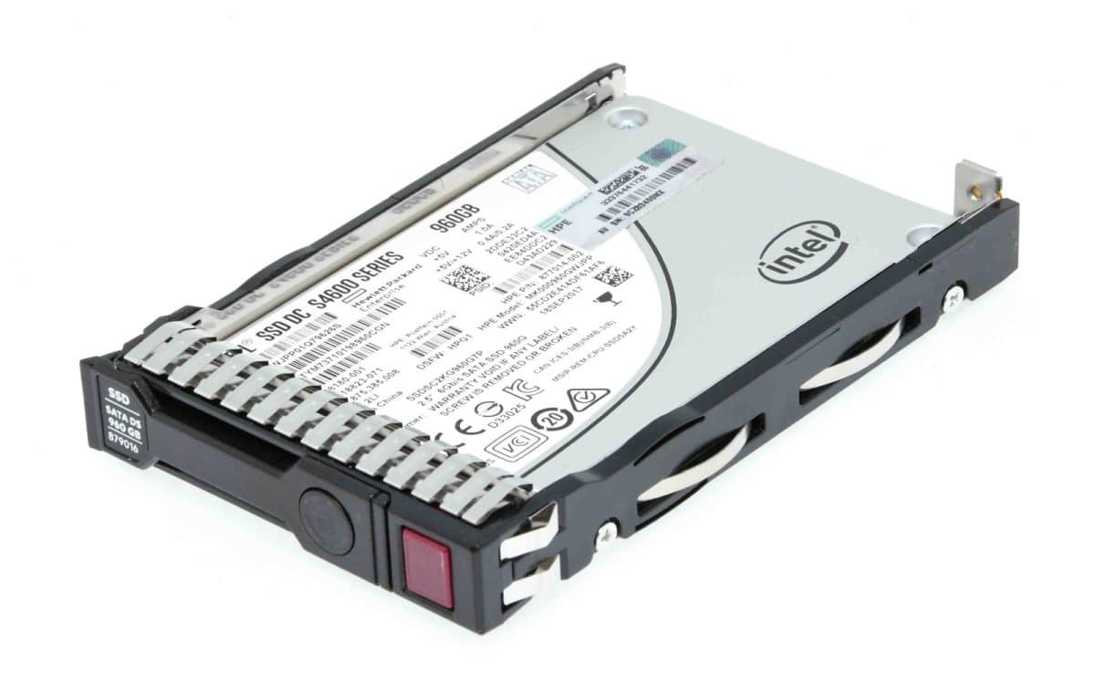 HPE 960 GB Intel DC S4600 Series 2.5" 6Gbps SATA SSD SSDSC2KG960G7P - 877014-002 - slika 1