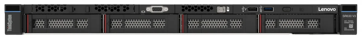 Lenovo ThinkSystem SR630 V3 Xeon Gold 6526Y (16C 2.8GHz 37.5MB Cache/195W) 32GB (1x32GB 5600MHz 1Rx4 DDR5 RDIMM) 4x 3.5" SAS/SATA 9350-8i 2GB 1x1100W Titanium 6 Performance Fans XCC2 Platinum Toolless V2 Rails - Image 1