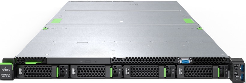 Fujitsu PRIMERGY RX2530 M6 - Сервер 1U 1x Xeon Silver 4309Y / 2.8 GHz - RAM 16 GB - SATA - 4x Hot-Swap 8.9 cm (3.5") - 1x 900W Platinum