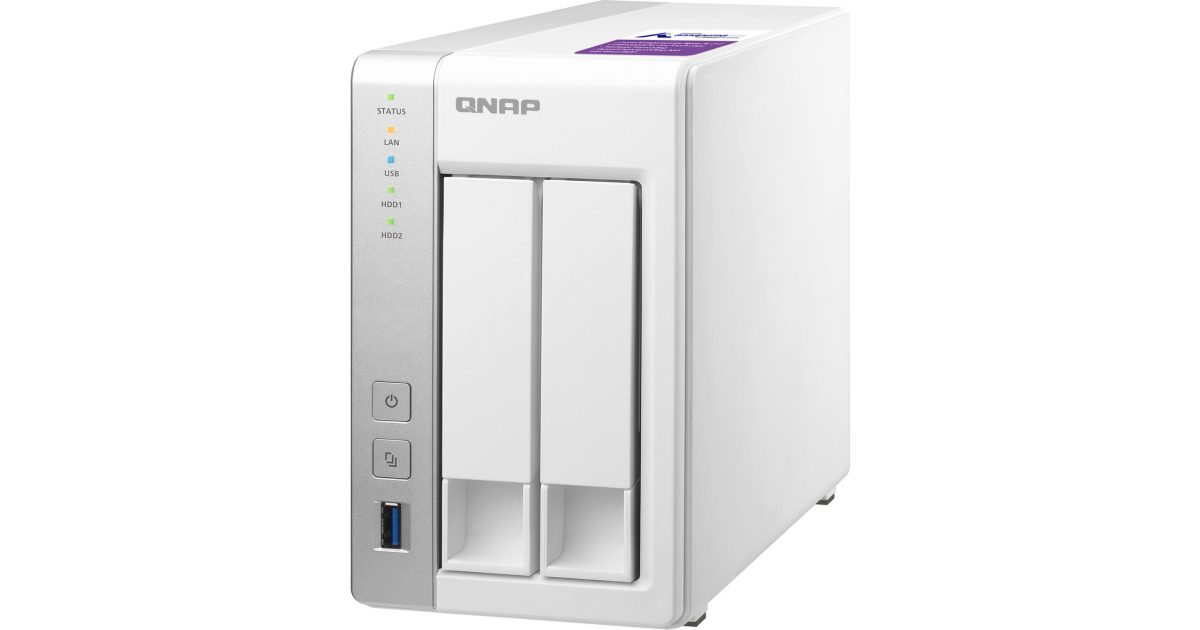 QNAP TS-231P NAS 2-slot 2x 1 TB SATA 3.5" - immagine 1
