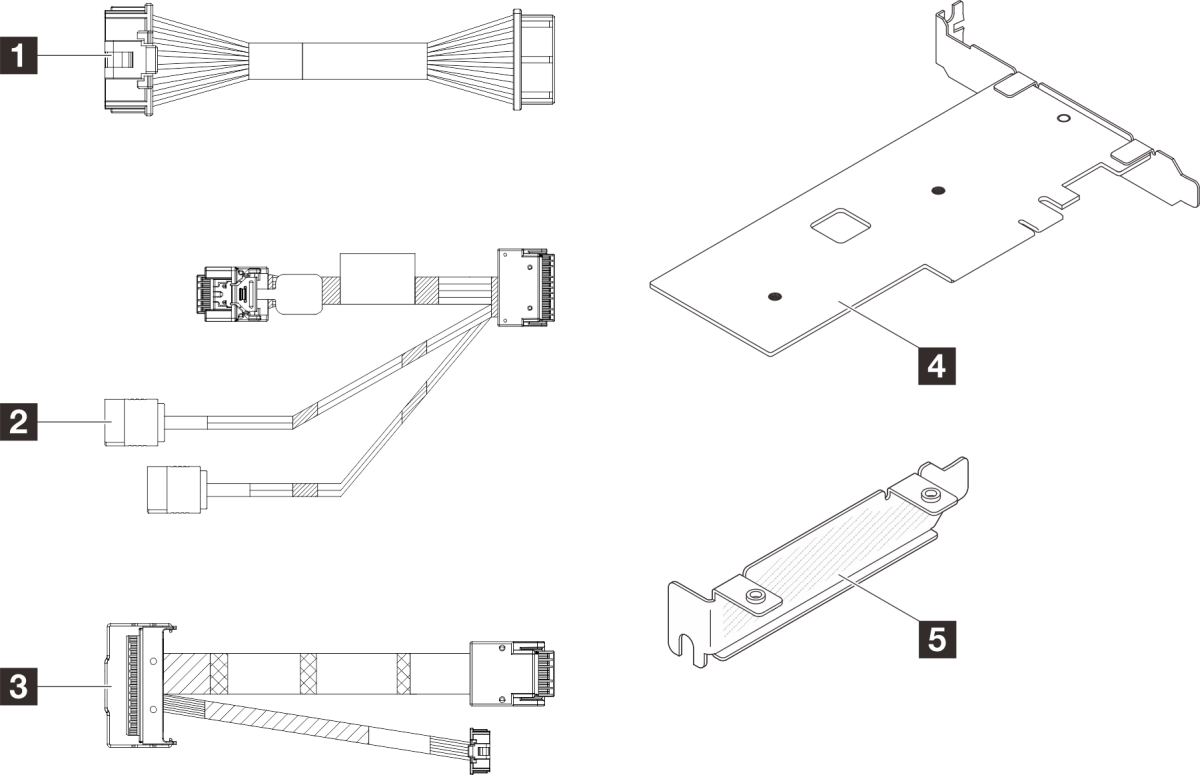 ThinkSystem SR250 V3/ST250 Series M.2 Cable Kit – Bild 1